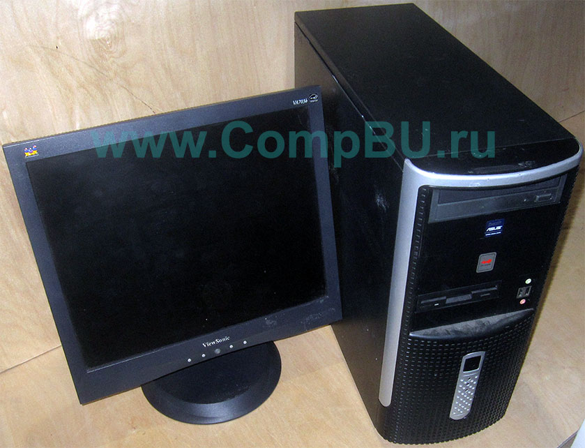 Комплект: одноядерный компьютер Intel Pentium-4 с 1Гб памяти и 17 дюймовый ЖК монитор (Троицк)